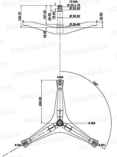 Крестовина для стиральной машины Samsung DC97-15184A Cod739