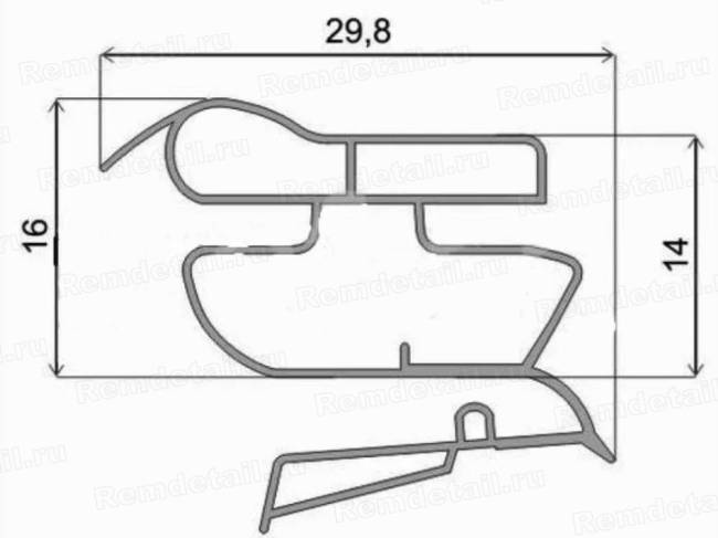 Уплотнитель 1130*570мм для холодильника Indesit Hotpoint Ariston Stinol 854018